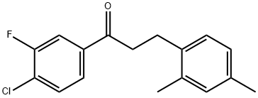 4'-CHLORO-3-(2,4-DIMETHYLPHENYL)-3'-FLUOROPROPIOPHENONE Struktur