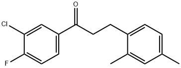 3'-CHLORO-3-(2,4-DIMETHYLPHENYL)-4'-FLUOROPROPIOPHENONE Struktur