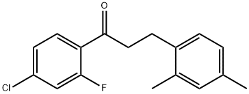 4'-CHLORO-3-(2,4-DIMETHYLPHENYL)-2'-FLUOROPROPIOPHENONE Struktur