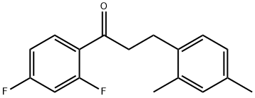 2',4'-DIFLUORO-3-(2,4-DIMETHYLPHENYL)PROPIOPHENONE Struktur