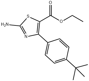 2-AMINO-4-[4-(1,1-DIMETHYLETHYL)PHENYL]-5-THIAZOLECARBOXYLIC ACID ETHYL ESTER Struktur