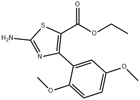 2-AMINO-4-(2,5-DIMETHOXYPHENYL)-5-THIAZOLECARBOXYLIC ACID ETHYL ESTER Struktur