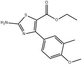 2-AMINO-4-(4-METHOXY-3-METHYLPHENYL)-5-THIAZOLECARBOXYLIC ACID ETHYL ESTER Struktur