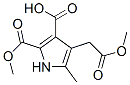 1H-Pyrrole-2,3-dicarboxylic  acid,  4-(2-methoxy-2-oxoethyl)-5-methyl-,  2-methyl  ester Struktur