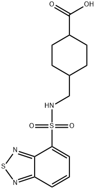 4-{[(2,1,3-benzothiadiazol-4-ylsulfonyl)amino]methyl}cyclohexanecarboxylic acid Struktur