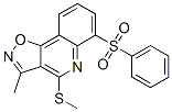 Isoxazolo[4,5-c]quinoline,  3-methyl-4-(methylthio)-6-(phenylsulfonyl)- Struktur