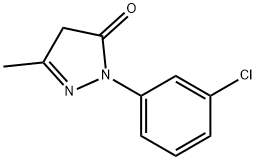 2-(3-氯苯基)-2,4-二氫-5-甲基-3H-吡唑啉-3-酮 結(jié)構(gòu)式