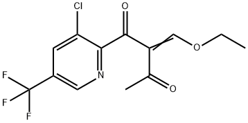 1-[3-chloro-5-(trifluoromethyl)-2-pyridinyl]-2-[(Z)-ethoxymethylidene]-1,3-butanedione Struktur