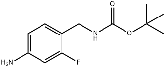 TERT-BUTYL 4-AMINO-2-FLUOROBENZYLCARBAMATE Struktur