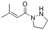 2-Buten-1-one,  3-methyl-1-(1-pyrazolidinyl)- Struktur