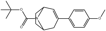 8-Boc-3-(4-Methoxyphenyl)-8-aza-bicyclo[3.2.1]oct-2-ene Struktur