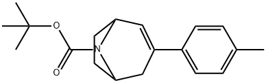 8-Boc-3-p-tolyl-8-aza-bicyclo[3.2.1]oct-2-ene Struktur