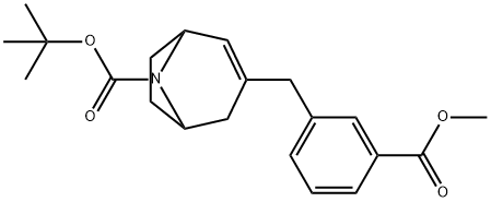 8-Boc-3-(3-Methoxycarbonylbenzyl)-8-aza-bicyclo[3.2.1]oct-2-ene Struktur