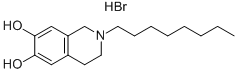 6,7-ISOQUINOLINEDIOL, 1,2,3,4-TETRAHYDRO-2-OCTYL-, HYDROBROMIDE Struktur