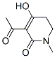 2(1H)-Pyridone, 3-acetyl-5,6-dihydro-4-hydroxy-1-methyl- (7CI) Struktur