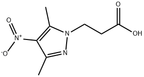 3-(3,5-dimethyl-4-nitro-1H-pyrazol-1-yl)propanoic acid Struktur