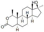 2-Oxa-5.alpha.-androstan-3-one, 17.beta.-hydroxy-1.beta.,17-dimethyl- Struktur