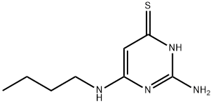 2-amino-6-butylamino-1H-pyrimidine-4-thione Struktur