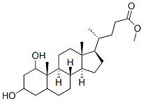 methyl 1,3-dihydroxycholan-24-oate Struktur