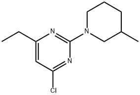 4-CHLORO-6-ETHYL-2-(3-METHYL-1-PIPERIDINYL)PYRIMIDINE Struktur