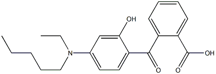 o-[4-(N-Ethylpentylamino)-2-hydroxybenzoyl]benzoic acid Struktur