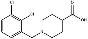 1-(2,3-dichlorobenzyl)piperidine-4-carboxylic acid Struktur