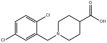 1-(2,5-DICHLORO-BENZYL)-PIPERIDINE-4-CARBOXYLIC ACID Struktur