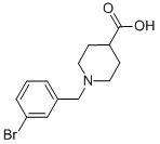 1-(3-bromobenzyl)piperidine-4-carboxylic acid Struktur