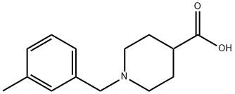 N-(3-METHYLBENZYL)PIPERIDINE-4-CARBOXYLIC ACID Struktur