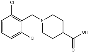 1-(2,6-dichlorobenzyl)piperidine-4-carboxylic acid Struktur