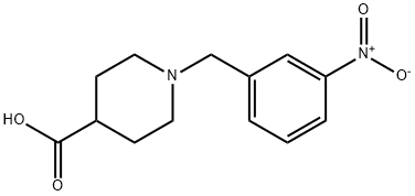 1-(3-nitrobenzyl)piperidine-4-carboxylic acid Struktur