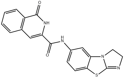 3-Isoquinolinecarboxamide,  N-(2,3-dihydroimidazo[2,1-b]benzothiazol-6-yl)-1,2-dihydro-1-oxo- Struktur