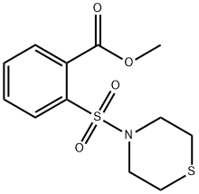 2-(Thiomorpoline-4-sulfonyl)-benzoic acid methyl ester Struktur