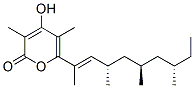 4-Hydroxy-3,5-dimethyl-6-[(1E,3S,5R,7S)-1,3,5,7-tetramethyl-1-nonenyl]-2H-pyran-2-one Struktur