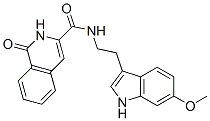 3-Isoquinolinecarboxamide,  1,2-dihydro-N-[2-(6-methoxy-1H-indol-3-yl)ethyl]-1-oxo- Struktur