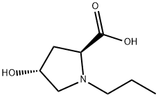 L-Proline, 4-hydroxy-1-propyl-, trans- (9CI) Struktur