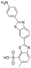 [2,6'-Bibenzothiazole]-7-sulfonic acid, 2'-(4-aminophenyl)-6-methyl-, diazotized, coupled with diazotized aniline, diazotized 2-(4-aminophenyl)-6-methyl-7-benzothiazolesulfonic acid and resorcinol, sodium salts Struktur