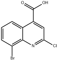 8-Bromo-2-chloroquinoline-4-carboxylic acid Struktur