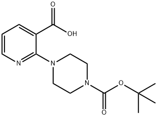 4-(3-CARBOXY-PYRIDIN-2-YL)-PIPERAZINE-1-CARBOXYLIC ACID TERT-BUTYL ESTER Struktur