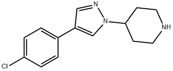 4-[4-(4-CHLOROPHENYL)-1H-PYRAZOL-1-YL]PIPERIDINE Struktur