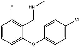 1-[2-(4-CHLOROPHENOXY)-6-FLUOROPHENYL]-N-METHYLMETHYLAMINE Struktur