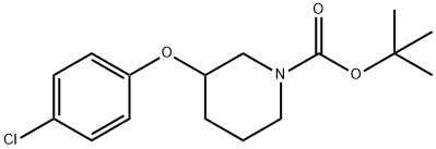 3-(4-CHLORO-PHENOXY)-PIPERIDINE-1-CARBOXYLIC ACID TERT-BUTYL ESTER Struktur