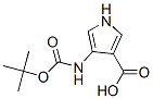 1H-Pyrrole-3-carboxylic  acid,  4-[[(1,1-dimethylethoxy)carbonyl]amino]- Struktur