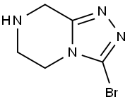 3-bromo-5,6,7,8-tetrahydro-[1,2,4]triazolo[4,3-a]pyrazine hydrochloride Struktur