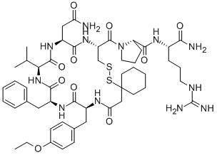 (D(CH2)51,TYR(ET)2,VAL4,ARG8,DES-GLY9)-VASOPRESSIN, 90332-81-3, 結(jié)構(gòu)式