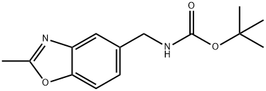 N-[(2-methyl-5-benzoxazolyl)methyl]carbamic acid 1,1-dimethylethyl ester Struktur