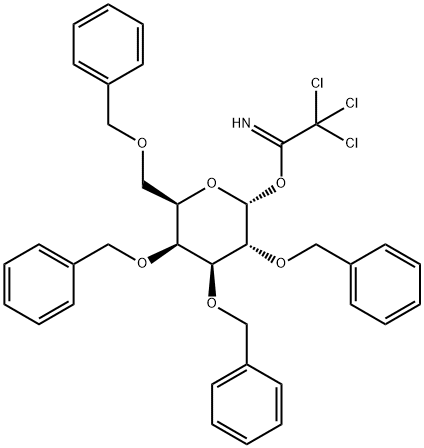 O-(2,3,4,6-TETRA-O-BENZYL-ALPHA-D-GALACTOPYRANOSYL)TRICHLOROACETIMIDATE Struktur