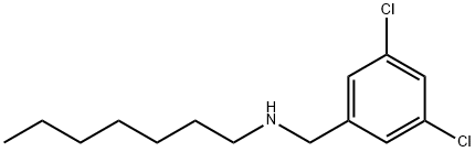 N-(3,5-Dichlorobenzyl)-1-heptanamine Struktur