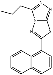 6-(1-naphthyl)-3-propyl[1,2,4]triazolo[3,4-b][1,3,4]thiadiazole Struktur