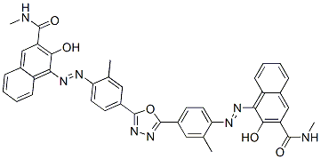 4,4'-[1,3,4-oxadiazole-2,5-diylbis[(2-methyl-4,1-phenylene)azo]]bis[3-hydroxy-N-methylnaphthalene-2-carboxamide] Struktur